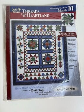 Vintage Quilt Block Joann Fabric Month 10 NEW Country Threads From The Heartland